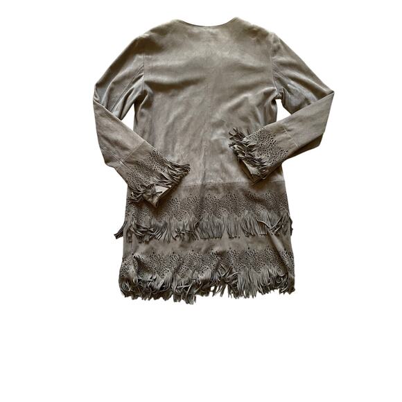 Vintage Genuine Suede Leather Women/Teen Jacket with Fringe Sz Small 40 Western - Picture 2 of 10